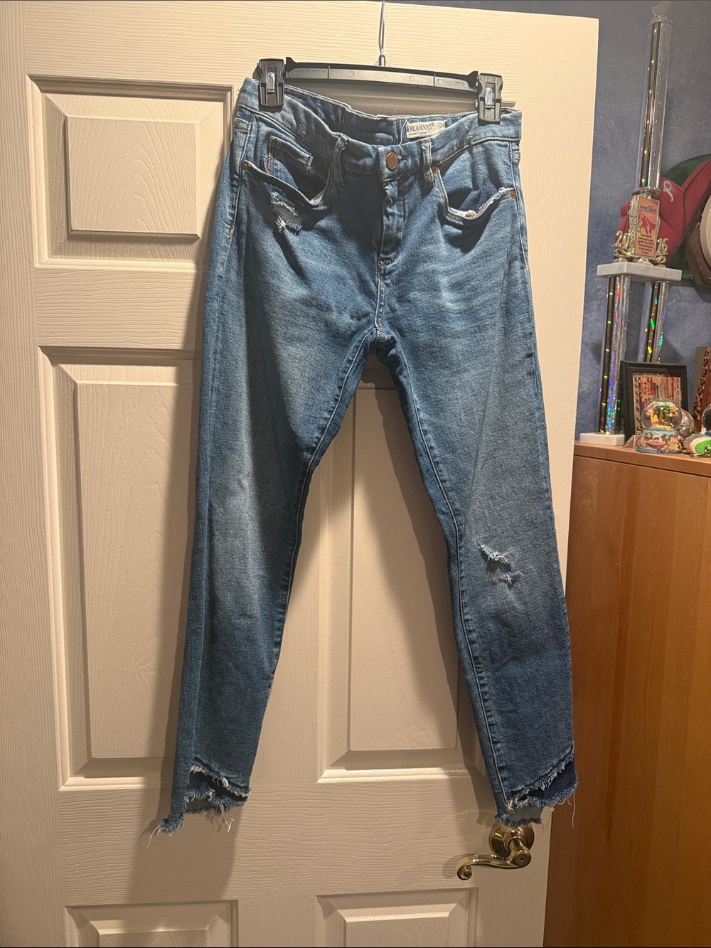 Blank NYC Light Blue Distressed Ankle Jeans